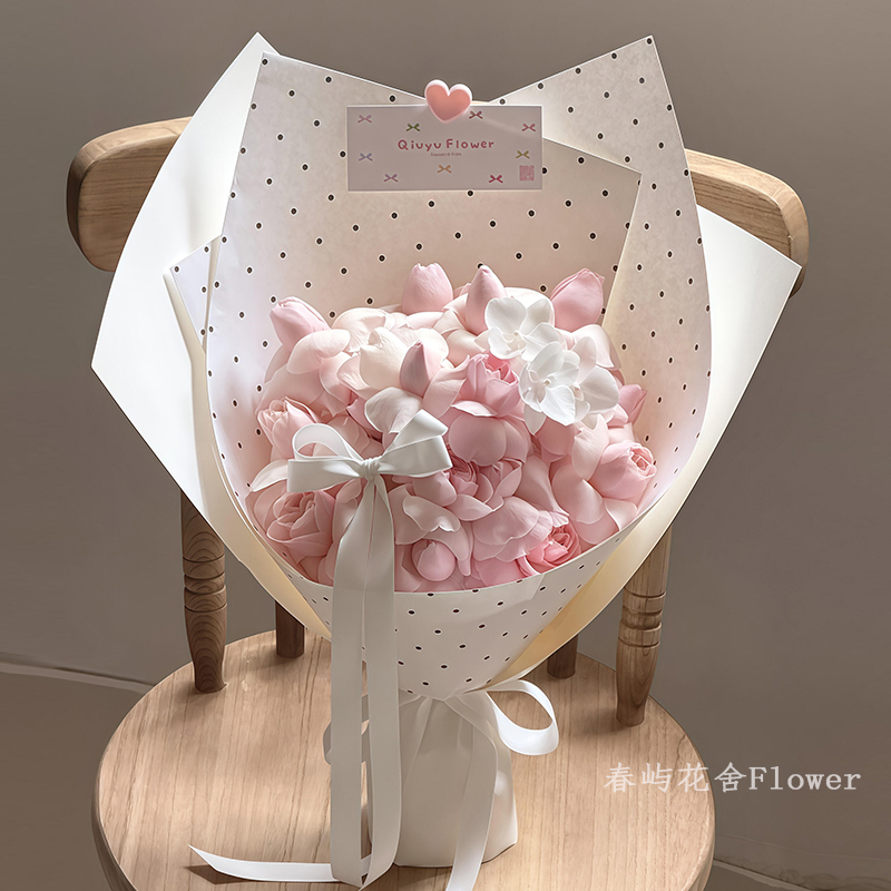 Catherine's Pink Rose Bouquet for Chinese Valentine's Day, Birthday Flowers for Girlfriend, Express Delivery Within the City and Nationwide Delivery to Beijing and Shanghai