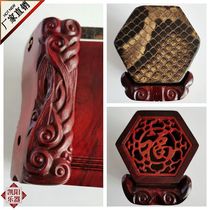 High-quality red sandalwood erhu barrel hexagonal erhu barrel African small-leaf rosewood erhu barrel with leather base