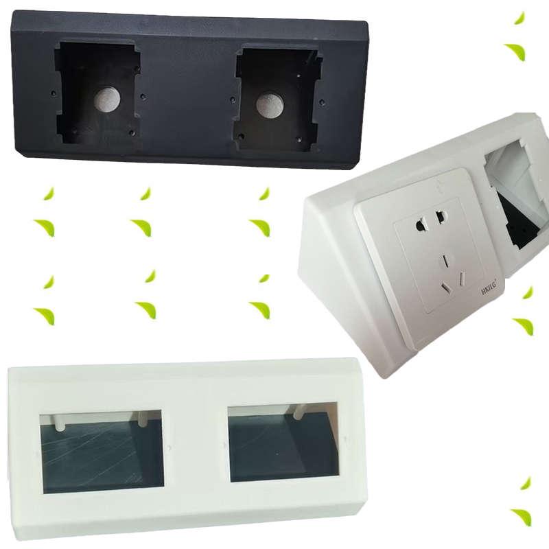 Laboratory Double Socket Box Action Power Island Type Bottom Case Three 86 Five Holes PVC118 Type Bottom Case Black-Taobao