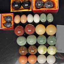 Fitness Handball Gift Middle Aged Stone Balls Han White Jade Type doeuf Massage Balls Yellow Jade Stone Marble Round