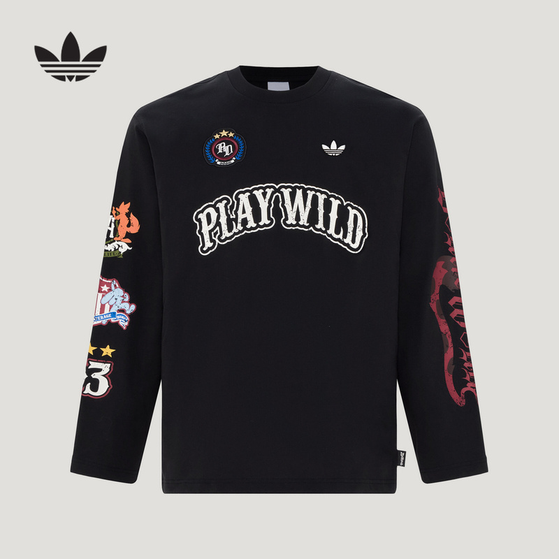 Adidas Adidas Zootopia Collaboration Printed Top Men's Clover Long-Sleeved T-Shirt Kx4895 Adidas Adidas Zootopia Collaboration Printed Top Men's Clover Long-Sleeved T-Shirt Kx4895