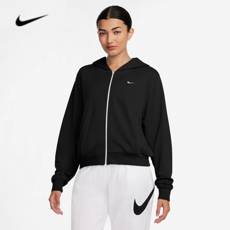 Nike Jacket Men's Spring New Style Women's Hoodie Sports Casual Gray Knitted Sweatshirt Jacket Bv2649-