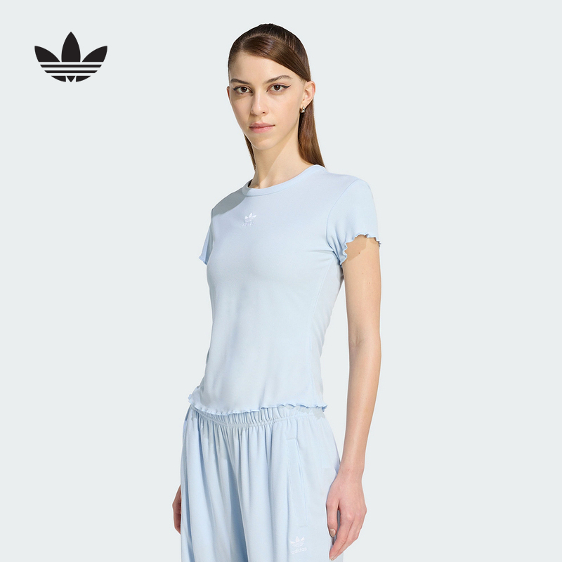 Adidas Trefoil Daily Short Wave Edge Sports Slim Fit Top 26 Summer Women's Short Sleeve T-Shirt Ke1108 Adidas Trefoil Daily Short Wave Edge Sports Slim Fit Top 26 Summer Women's Short Sleeve T-Shirt Ke1108