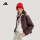 Adidas Adidas Cotton Spring Horse Year ຂອງແມ່ຍິງແບບຈີນໃຫມ່ສີແດງອົບອຸ່ນເສື້ອກິລາ Leisure Jacket KS0630