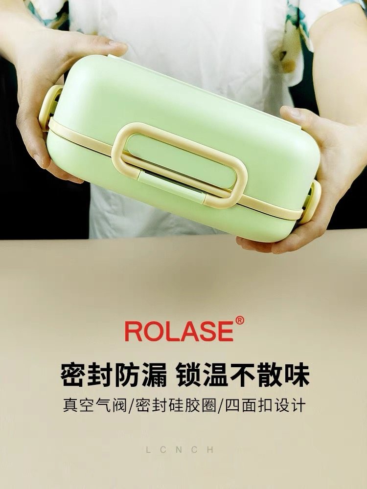 1L Japanese Insulated Lunch Box, 24-Hour Super Insulation, for Office Workers, Students, and Children, Small, No Water Filling Required, Portable Bento Box for Women