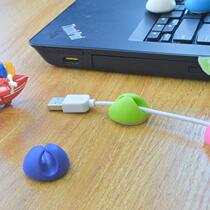 Direct selling headphone data cable winder desktop self-adhesive single hole cable holder cable clip storage desktop cable manager