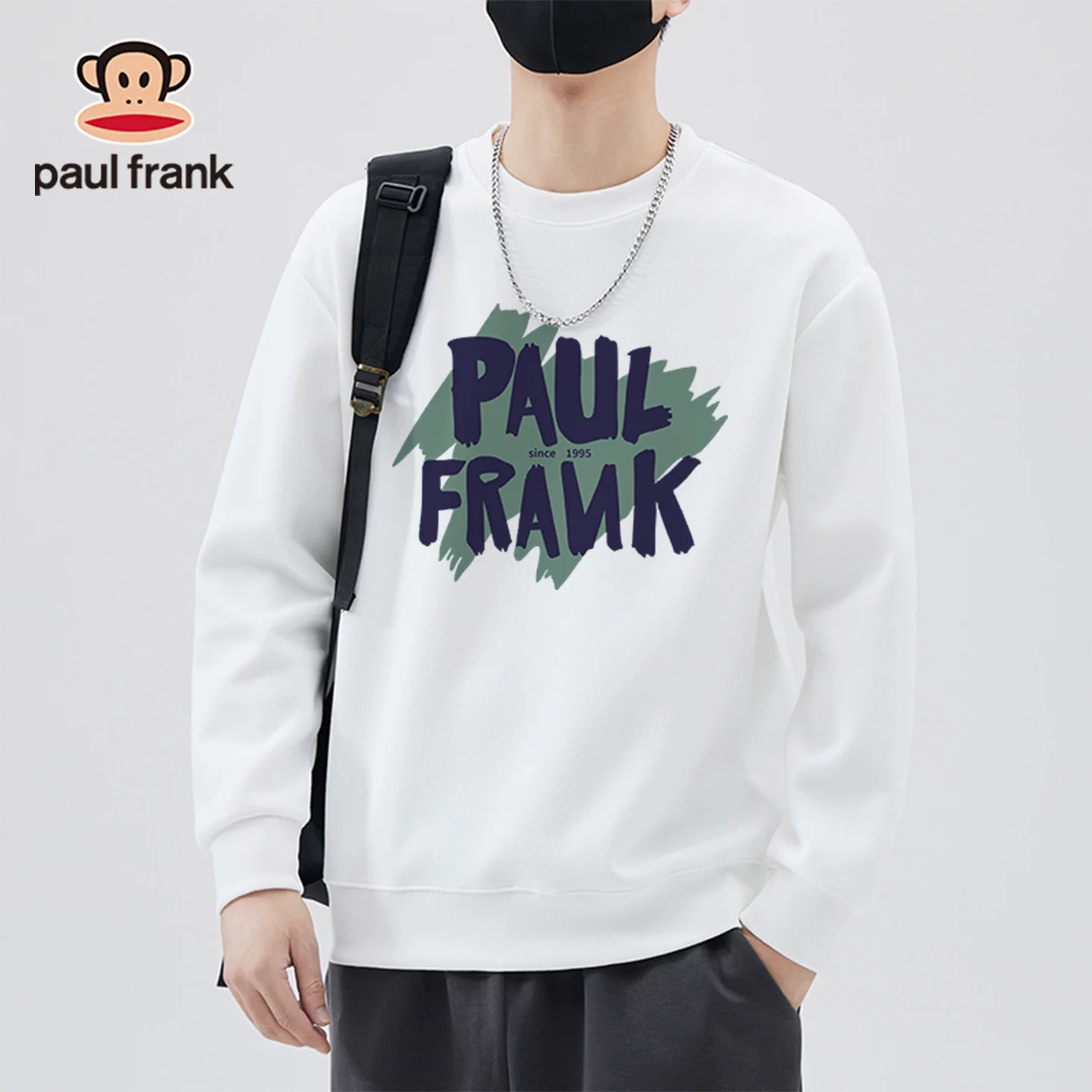 Paul Frank/大嘴猴 Spring long-sleeve with a round collar, size