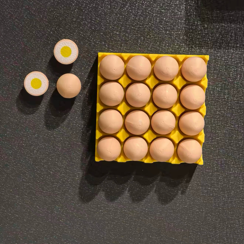 Creative Egg Holder Fridge Magnet, High Aesthetic Value, Niche Design, 3D Printing Technology, Miniature Food Toy, Magnetic Absorption Creative Egg Holder Fridge Magnet, High Aesthetic Value, Niche Design, 3D Printing Technology, Miniature Food Toy, Magnetic Absorption