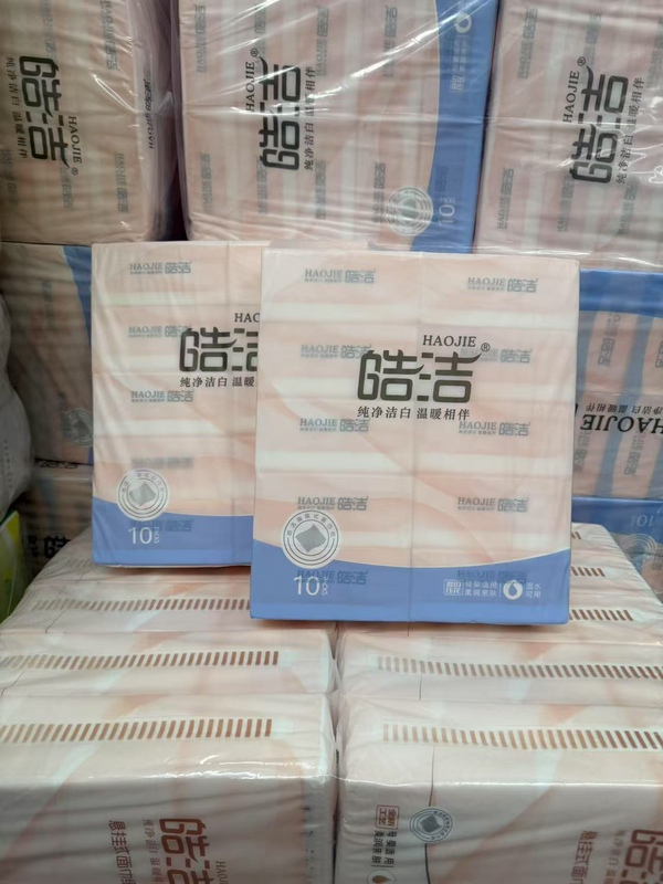 Haojie 500 Sheets of Thick Dry and Wet Dual-Use Tissue Paper, Suitable for Mothers and Babies, Family Pack, Soft and Skin-Friendly, Extra-Large Pack