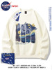 Nasa Co-Branded Heavyweight American-Style Long-Sleeve Sweatshirt for Men and Women, Autumn and Winter Fleece-Lined, Thickened, Casual, Loose-Fitting, Warm Jacket