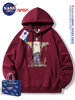 Nasa Collaboration Japanese Retro Heavyweight Long-Sleeve Sweatshirt for Men and Women, Fashionable Casual Loose Versatile Hooded Top