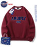 Nasa Co-Branded Heavyweight Long-Sleeve Sweatshirt for Men and Women, Autumn Simple Casual Loose Versatile Crew Neck Top