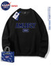Nasa Co-Branded Heavyweight Long-Sleeve Sweatshirt for Men and Women, Autumn Simple Casual Loose Versatile Crew Neck Top