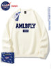 Nasa Co-Branded Heavyweight Long-Sleeve Sweatshirt for Men and Women, Autumn Simple Casual Loose Versatile Crew Neck Top