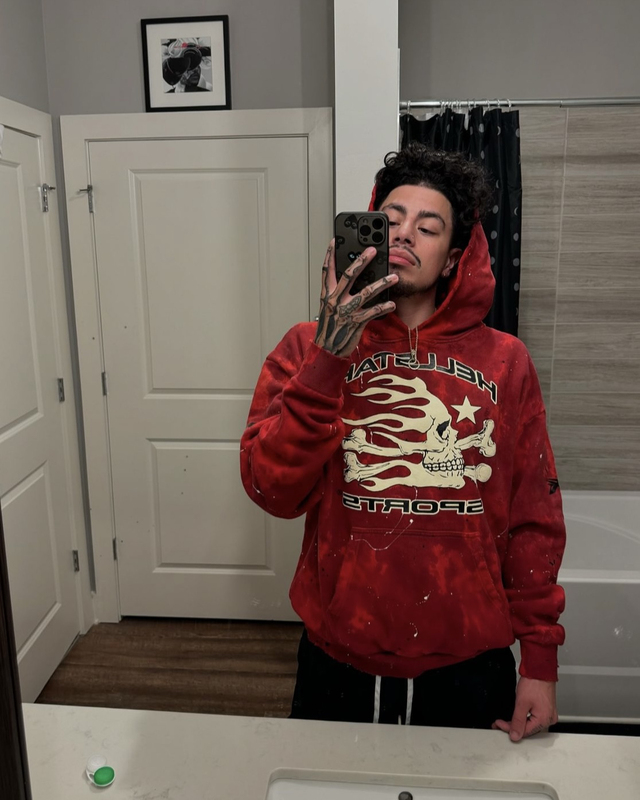 Hellstar Regular Hoodie Sweatshirt, Loose Fit, Same Style as European and American Celebrities, Ukdripdrill Street Hip-Hop
