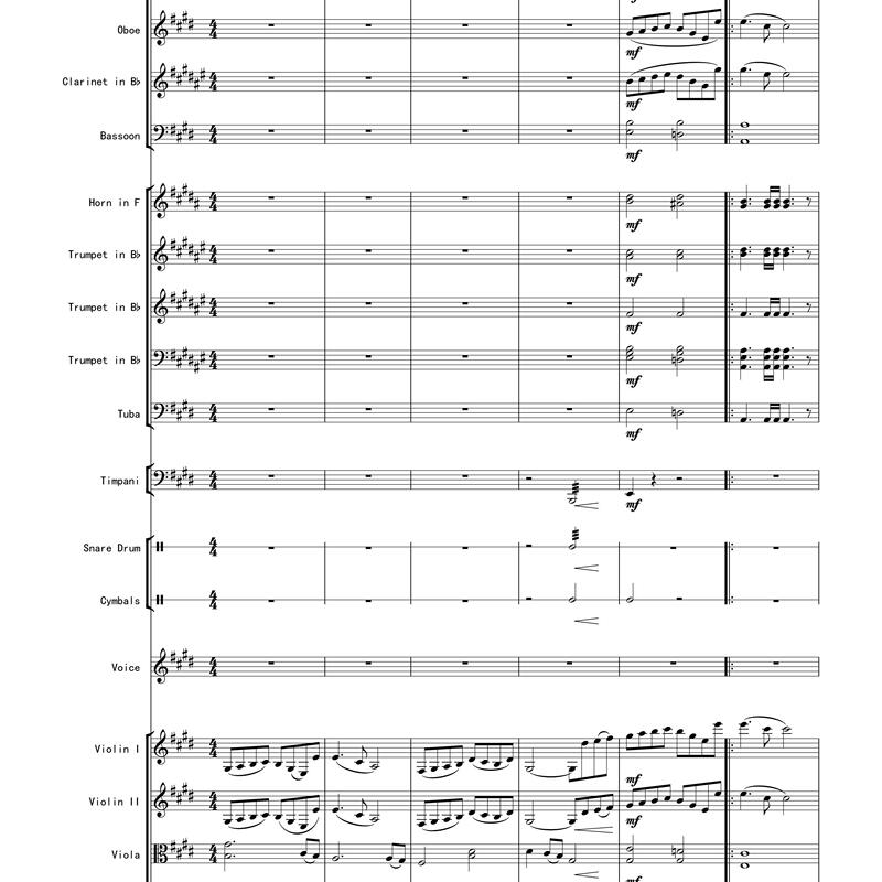 Dedicated to the Party, Vocal and Orchestral Music Scores with Transposable Parts
