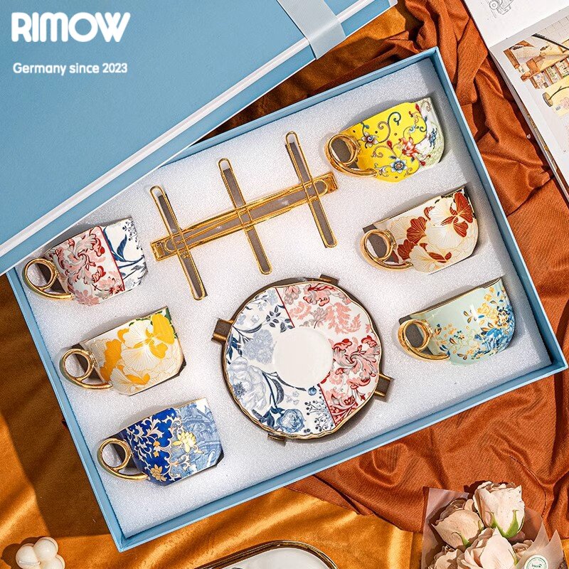 Японский Mowa light роскошный британский стиль изысканная керамическая кофейная чашка Британский послеобеденный чайный сервиз подарок на свадьбу и новоселье Изображение 1