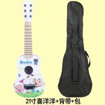 New wooden childrens small guitar can play 21-inch baby beginner 6-string guitar simulation instrument for boys and girls