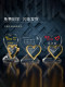 High-end crystal love trophy, metal double love heart, the most beautiful retrograde nurse's day charity volunteer award commemoration