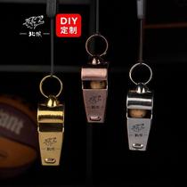 Northern Wolf Whistle Super Loud Sports Training Referee Special Whistle Pure Copper Metal Plated Real Gold Whistle Customized 065
