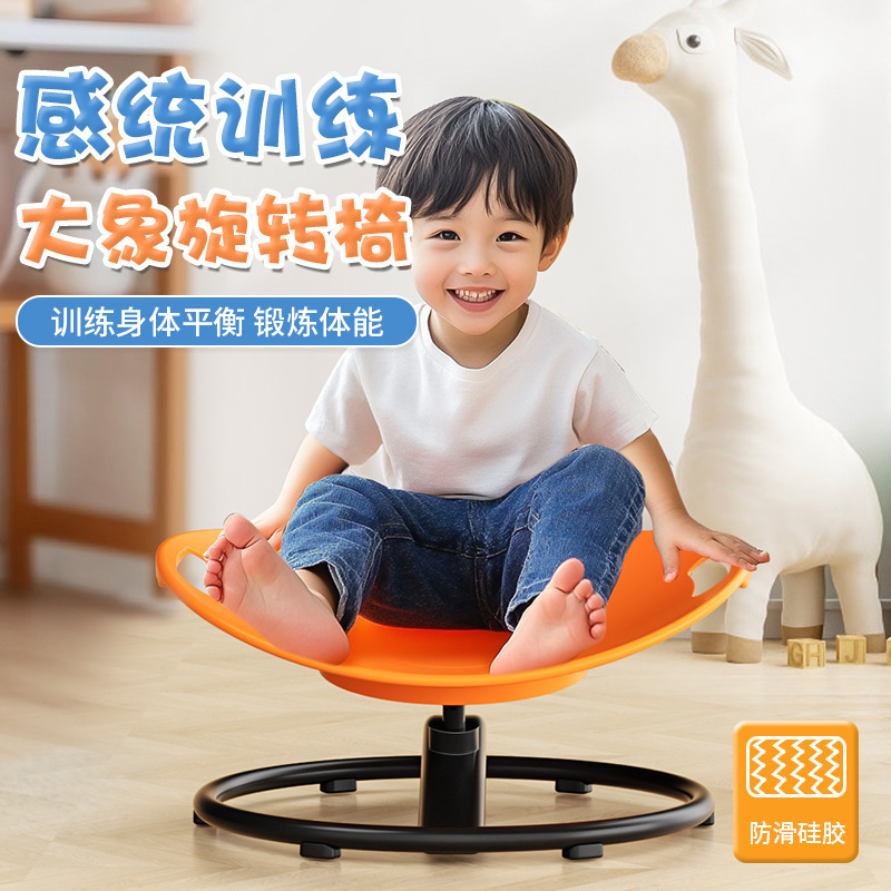 Sensory Training Chair, Round Rotating Sensory Disc Training Equipment, Children's Vestibular Balance Seat Toy, Swivel Chair