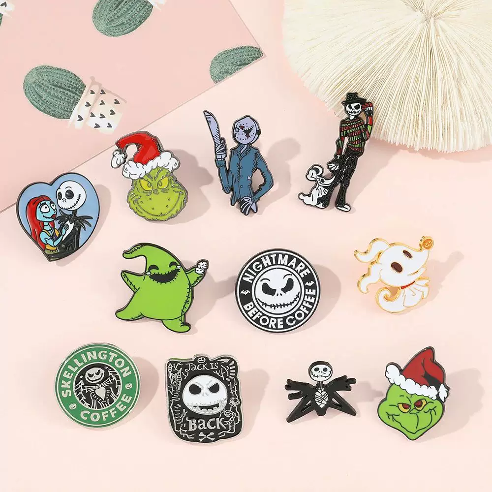 Эмалевый значок по мотивам Nightmare Before Christmas от Disney
