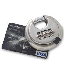 Round iron door number anti-theft rust-proof and shear-proof round cake head large warehouse anti-theft code lock padlock stainless steel large outdoor