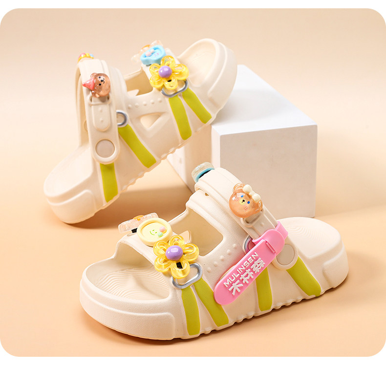 Mulinsen Girls' Sandals 2026 New Summer Children's Slippers for Older Kids, Suitable for Water, Non-Slip Girls' Sandals — 7