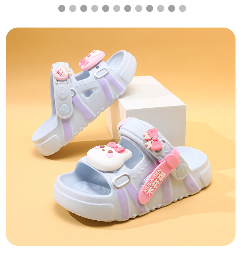 Mulinsen Girls' Sandals 2026 New Summer Children's Slippers for Older Kids, Suitable for Water, Non-Slip Girls' Sandals — 23