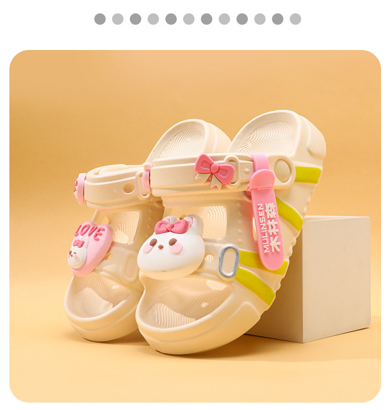 Mulinsen Girls' Sandals 2026 New Summer Children's Slippers for Older Kids, Suitable for Water, Non-Slip Girls' Sandals — 28