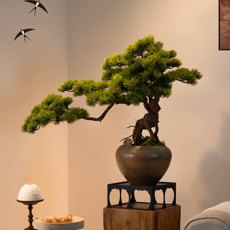 Artificial Pine Tree Bonsai, New Chinese-Style Fake Flowers, Living Room Decoration, Dried Jujube Branches, Tea Room, Song Dynasty Aesthetics
