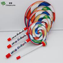 Customized Orff percussion instrument hand drum early childhood education toys parent-child teaching aids lollipop drum dance performance props