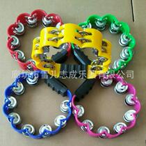 Customize Olve instrument hand rocking bell percussion instrument double platoon flower drum circle children beating supply ktv gala rattle