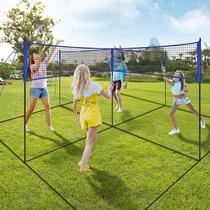 Customized source PE four-sided standard volleyball net portable four-sided cross cross four-sided beach volleyball net set