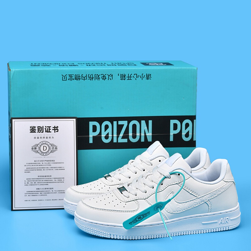 Nike Af1 Men's Shoes Air Force One Pure White Sneakers Putian Aj Casual Sports Shoes Air Height-Increasing White Shoes for Women