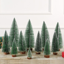 Christmas pine needle mini tree desktop decorations scene decoration small household simulation childrens Nordic style