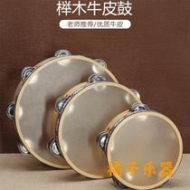 Customized Xinjiang dance tambourine Orff percussion instrument for children kindergarten teachers to beat the drum with grade-examination tambourine