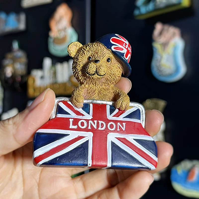 Three dimensional creative fridge magnet, souvenir for traveling, in 3d format