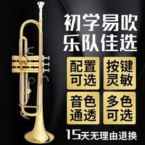 Trumpet instrument B-flat three-note trumpet Beginner performance examination professional band teaching teaching Western musical instruments