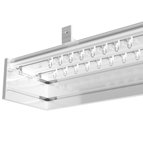 Yibo Curtain Box Track Integrated Curtain Track Aluminum Alloy Single and Double Silent Blocking Box U-shaped Track A Complete Set