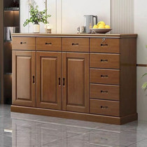 Chest of drawers solid wood multi-drawer cabinet floor-to-ceiling lockable living room bedroom storage shoe cabinet balcony foyer entrance cabinet standing cabinet
