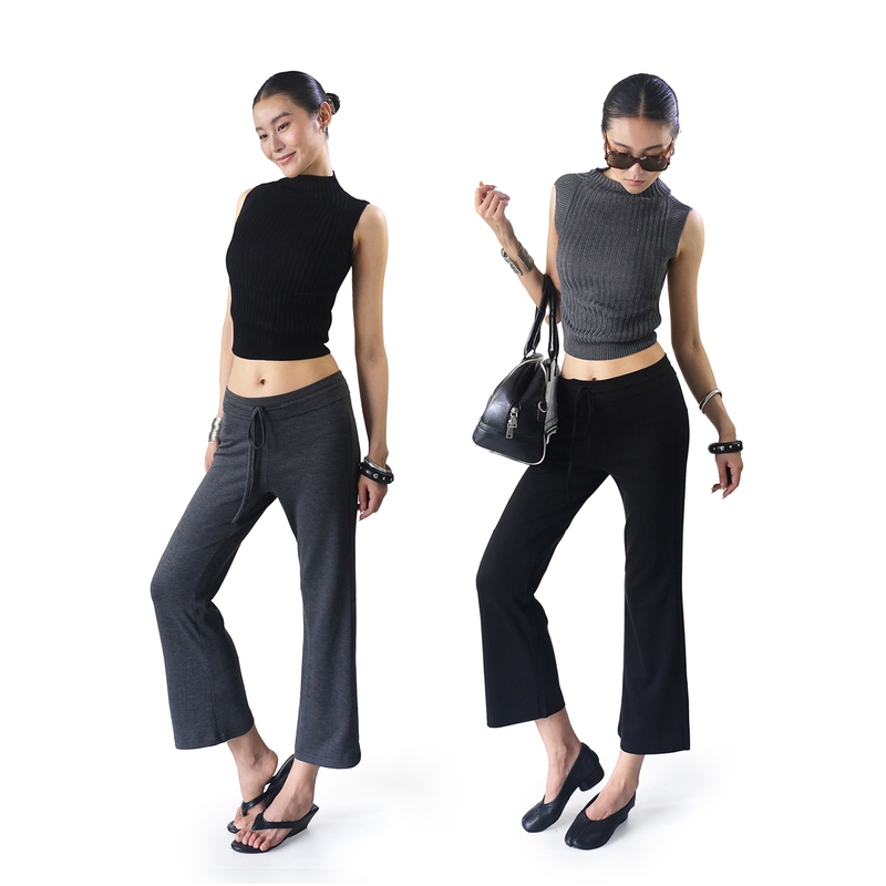 Sano Vis Lightweight Ice Silk Cool-Feeling Low-Waist Drawstring Cropped Flared Pants, Comfortable, Slimming, and Leg-Lengthening Sano Vis Lightweight Ice Silk Cool-Feeling Low-Waist Drawstring Cropped Flared Pants, Comfortable, Slimming, and Leg-Lengthening