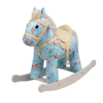 (New product) French jovali first birthday toy gift decoration small wooden horse baby rocking horse children