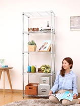 304 stainless steel living room bedroom 5-layer storage rack household sundries floor-standing rack free rack waterproof and rust-proof shelf