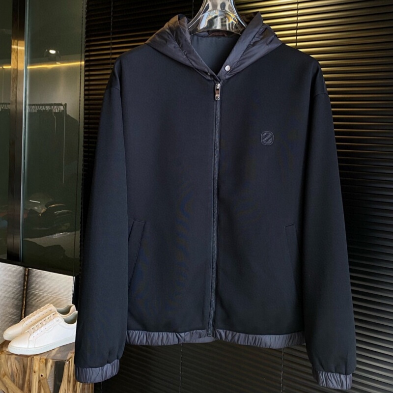 Jiejia's New Autumn and Winter Windproof and Warm Double-Layer Hooded Cotton Coat, Men's Business Casual Top