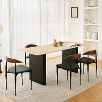 Travertine Delifeng Slate Dining Table Island Taichung Ancient Style Rectangular Simple Home Designer Dining Table and Chair Combination