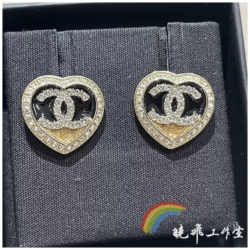 [ ] Подлинные серьги Chanel 23b Новые золотые Love Taoxin Diamond Lomit серьги