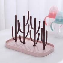 Baby Cactus Milk Bottle Drying Rack Multifunction Infant Milk Bottle Water Glass Drain Shelf Removable bottle rack