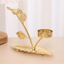 Iron golden bird candlestick retro creative home living room table decoration romantic wedding candlelight dinner candlestick