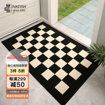 Cuttlefish entrance door floor mat door mat entrance foot mat non-slip mat high-end door floor mat checkerboard pattern